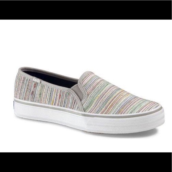 keds striped slip on